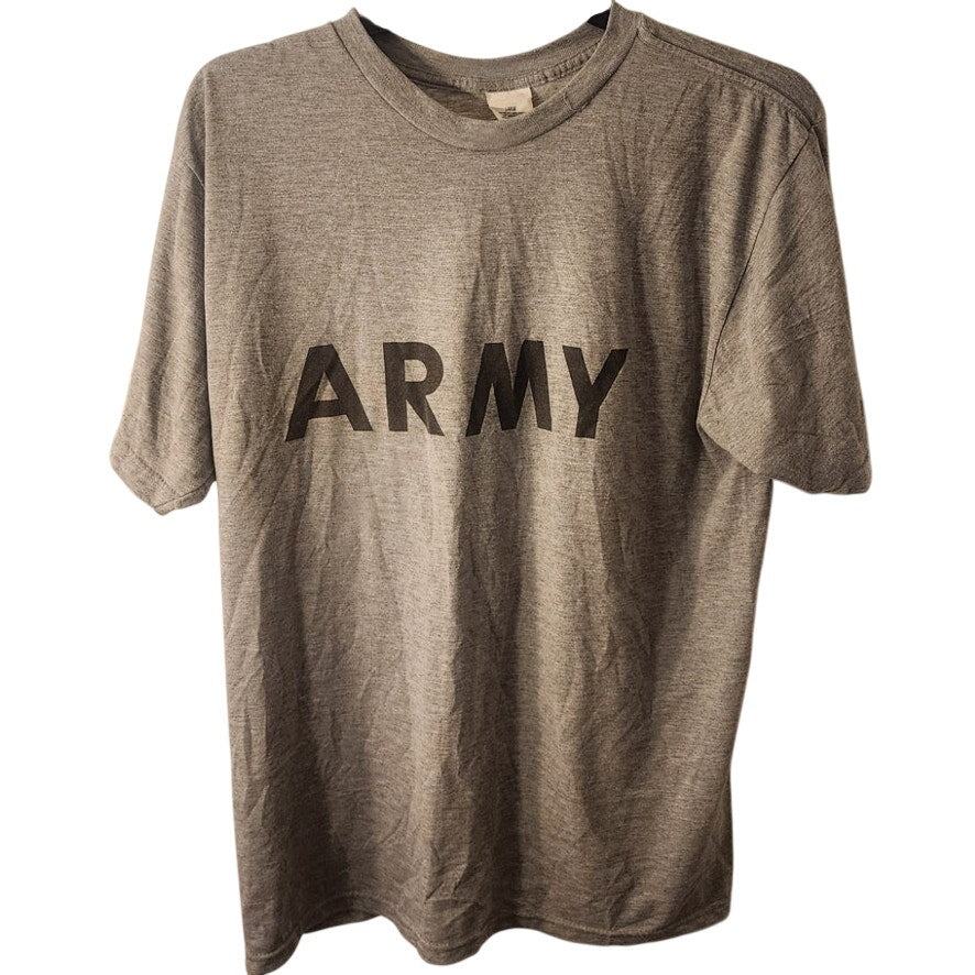US Army PFU T‑Shirt – Gray – Size Large – Physical Fitness Uniform