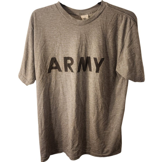 US Army PFU T‑Shirt – Gray – Size Large – Physical Fitness Uniform
