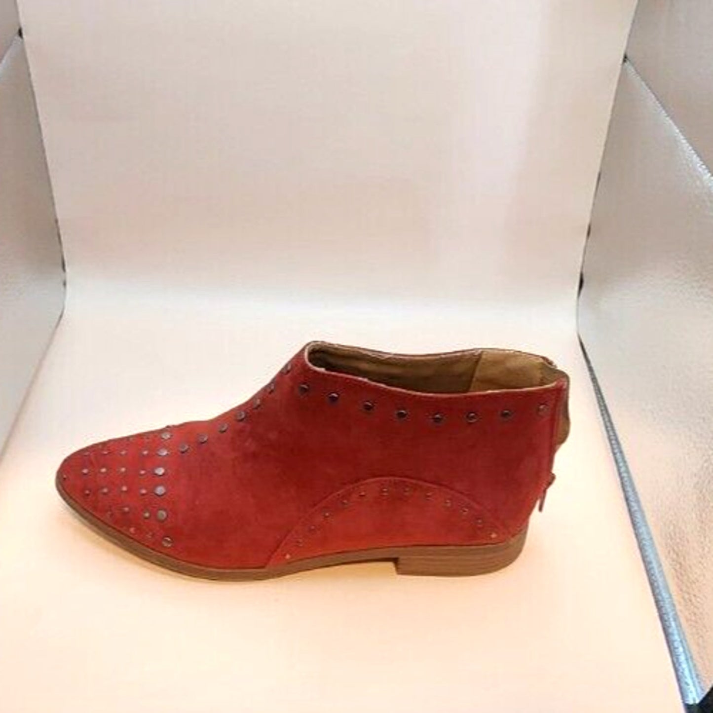 QUPID - Red Studded Ankle Boots - Size 9 - Slightluy Worn, See Pics - CUTE!