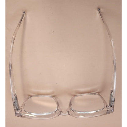 MARE AZZURO - 4.00 Readers - Large - Clear Plastic - Spring Hinged