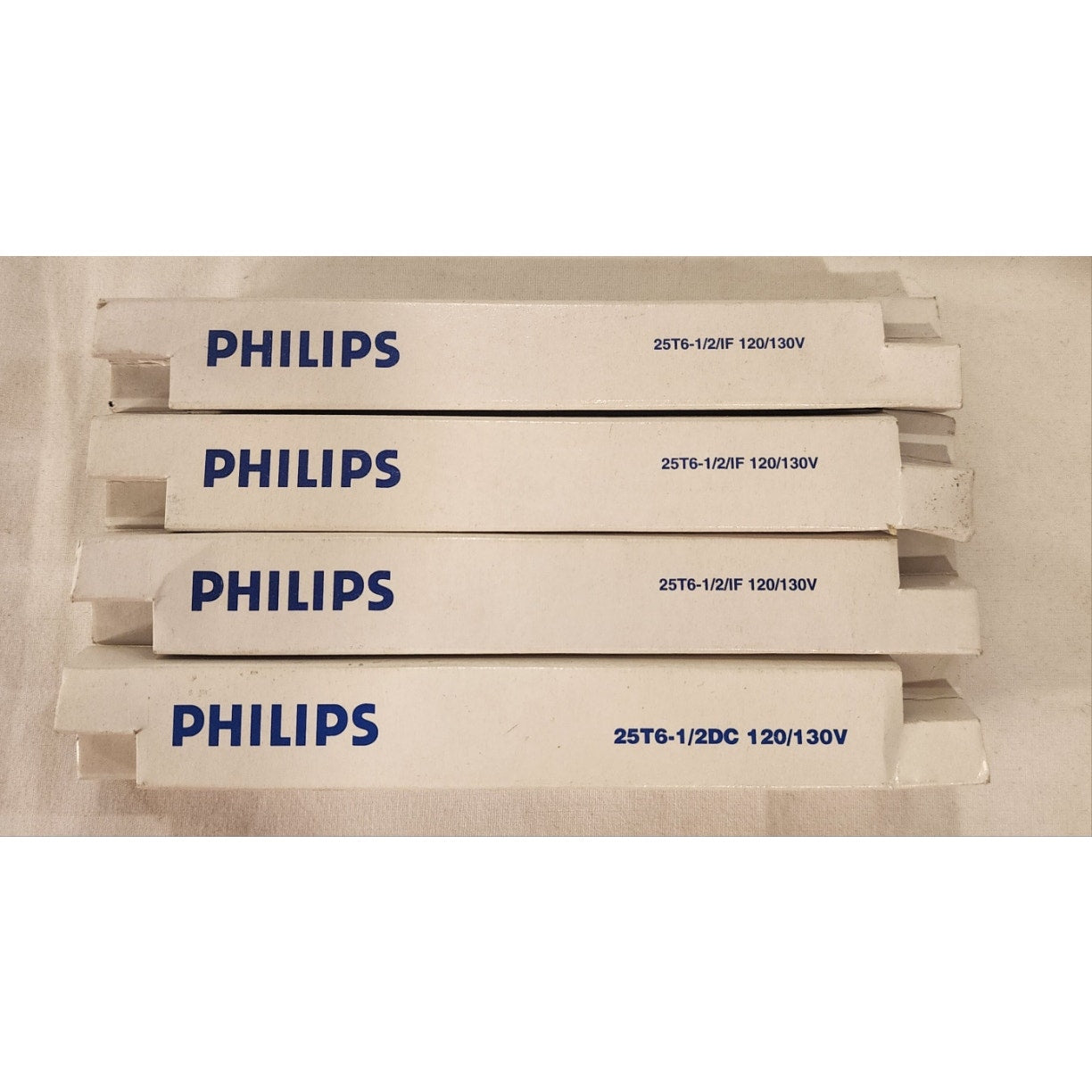 Lot of 4 Philips 25W T6-1/2 Bulbs 3x Intermediate E17 IF 1x Double Contact DC
