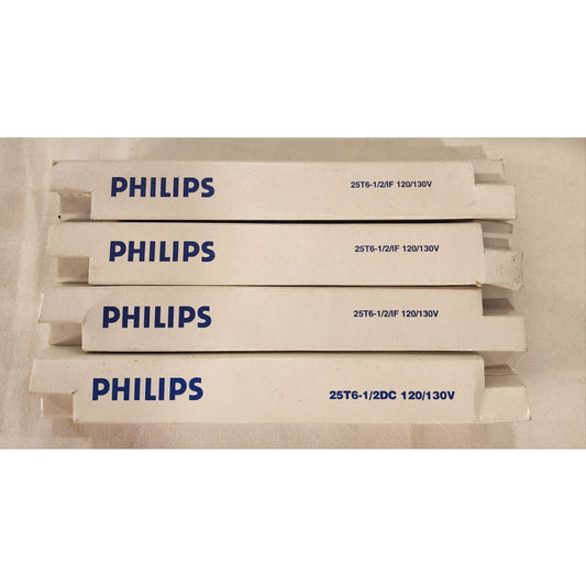 Lot of 4 Philips 25W T6-1/2 Bulbs 3x Intermediate E17 IF 1x Double Contact DC