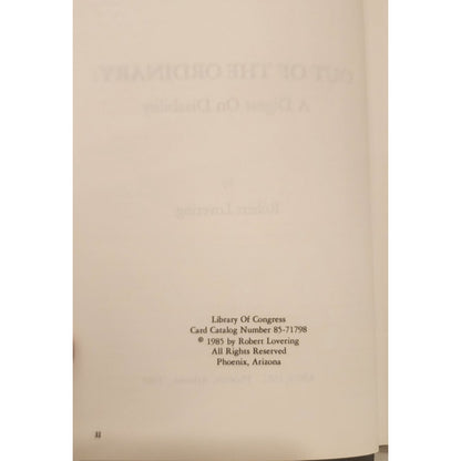 Out of the Ordinary: A Digest on Disability by Robert Lovering (1985)