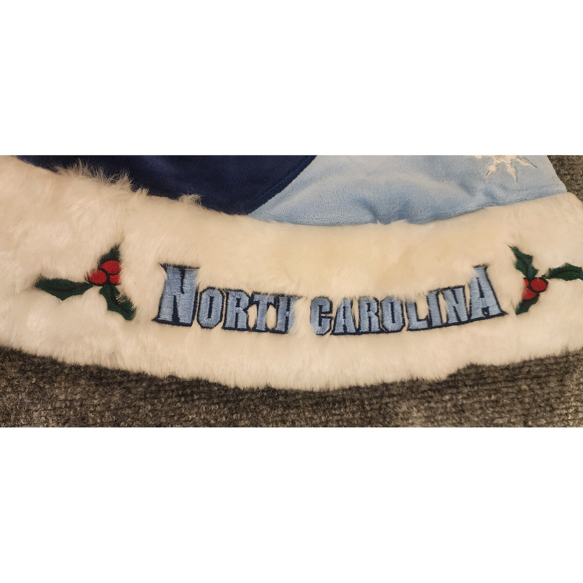 Vintage UNC Tar Heels Santa Hat Plush Gnome Christmas North Carolina Boars Head