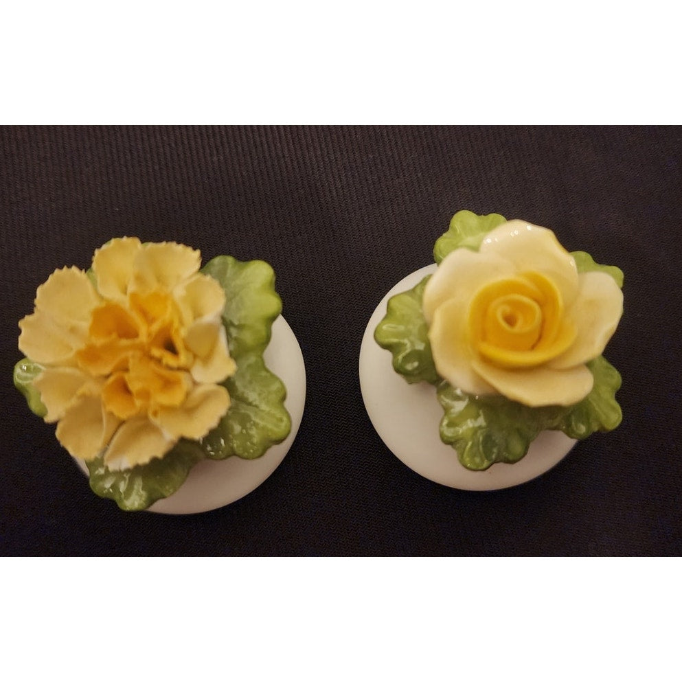 Vintage Aynsley Fine Bone China Salt and Pepper Shakers Floral Cluster Small