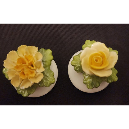 Vintage Aynsley Fine Bone China Salt and Pepper Shakers Floral Cluster Small