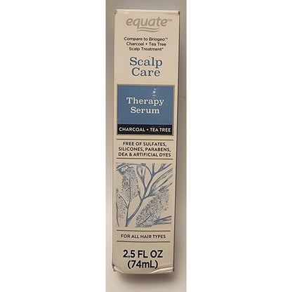 Equate - Scalp Care - Sulfate Free Therapy Serum- Charcoal & Tea Tree- 2.5 fl oz