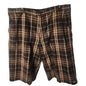 Vans Mens Plaid Shorts Size 36 Brown Tan Black Off The Wall Skater Walk Shorts