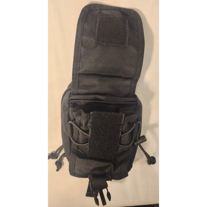 Small Pouch - Camera Bag - 7" X 5" - Micro Case - Multiple Compartments (Black)