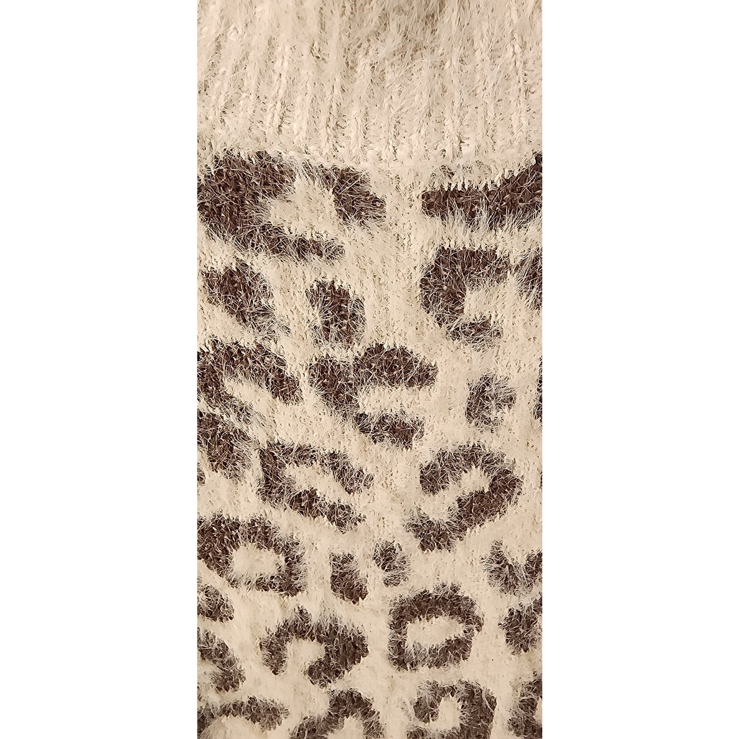 Maurices Leopard Print Fuzzy Sweater Women’s XXL Tan Brown Pullover