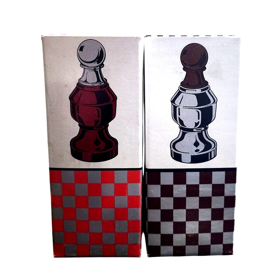 Set of 2 Vintage Avon Chess Piece Decanters - The Pawn & The Pawn II - Full NIB