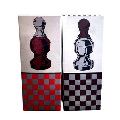 Set of 2 Vintage Avon Chess Piece Decanters - The Pawn & The Pawn II - Full NIB