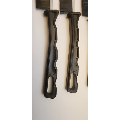 pk of 6 - Crevice Cleaning Brushes - Black - Hard Brisles - Cleaning Tools