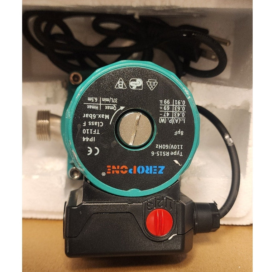 ZeroPone Hot Water Recirculating Pump 93W 110V 3 Speed Max Head 20FT 40L/Min New