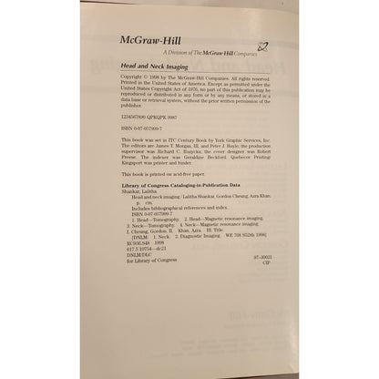 Head and Neck Imaging – Shankar/Khan/Cheung – McGraw‑Hill – Good