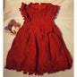 BGFKS Baby Girl Tutu Dress Elegant Lace Pom Pom w/Flower - Wine Red, Size 4T