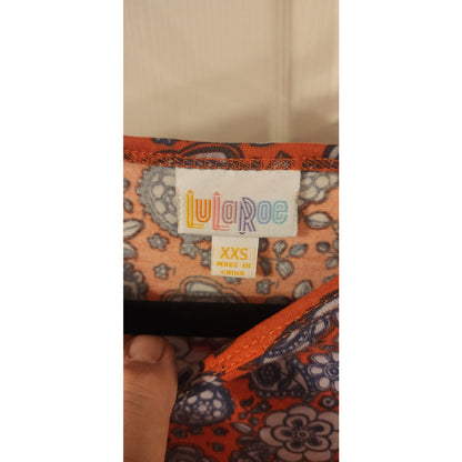 LuLaRoe - XXS - IRMA - Floral with Orange Background - NWT