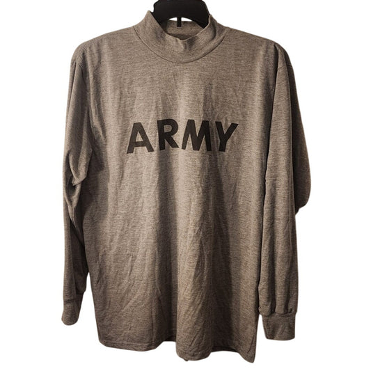 US Army PFU Long Sleeve Shirt Gray Size L – Physical Fitness Uniform