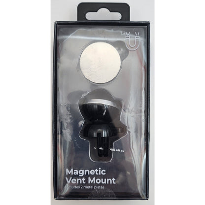 Vivitar - magnetic Air Vent Mount Cell Phone Holder - w/ 2 metal plates -