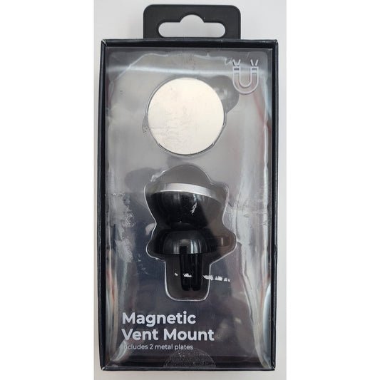 Vivitar - magnetic Air Vent Mount Cell Phone Holder - w/ 2 metal plates -