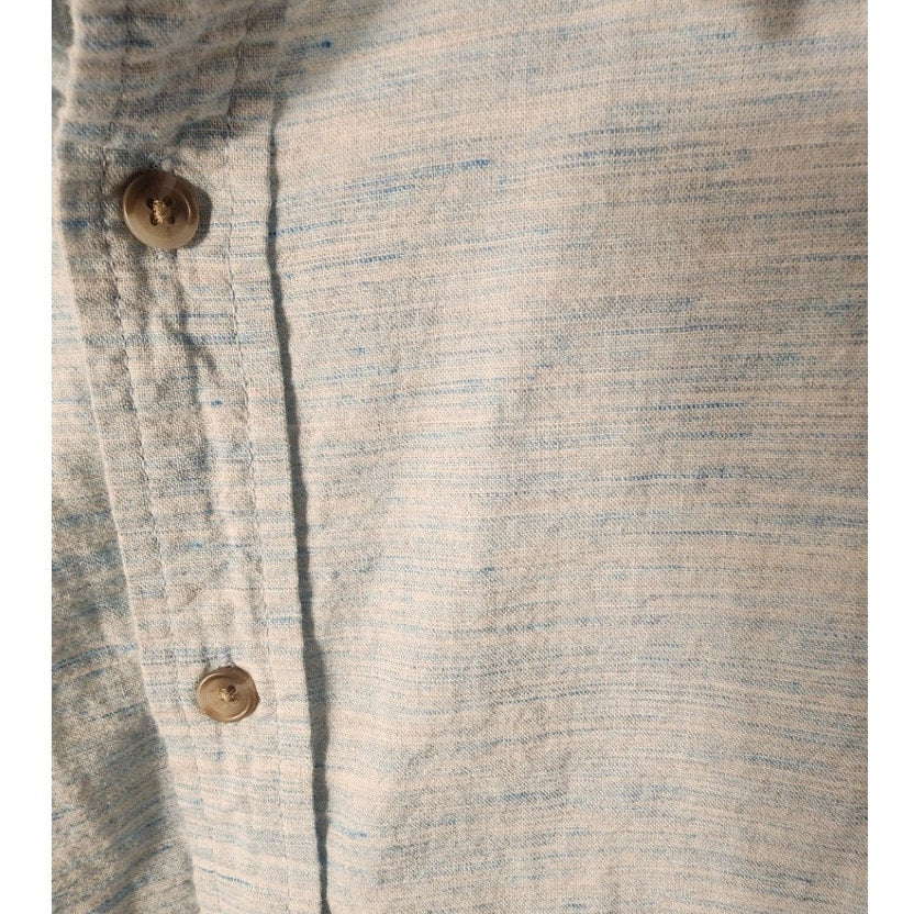 Goodfellow Co Mens XXL Short Sleeve Button Down Shirt Green Blue Plaid