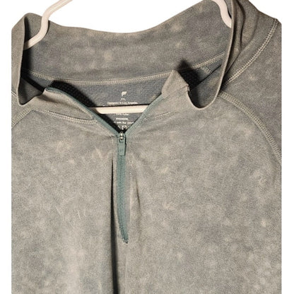 Fila Mens XXL Light Greenish Gray Marbled Long Sleeve Henley Shirt RN134638