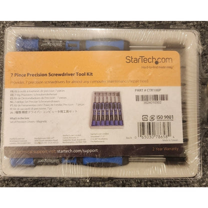 StarTech 7 Piece Precision Screwdriver Tool Kit CTK100P Electronics Repair New