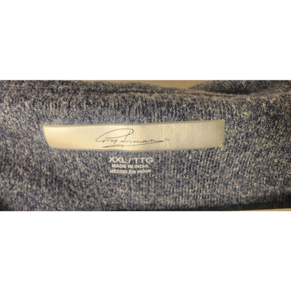 Greg Norman Mens Long Sleeve 1/4 Zip Polo Shirt Blue Gray Golf Pullover Size XXL