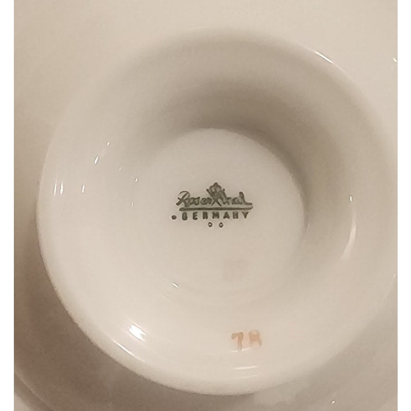 Rosenthal Selb‑Bavaria Aida White Velvet 4‑Piece Setting, Salad Bread Saucer Cup