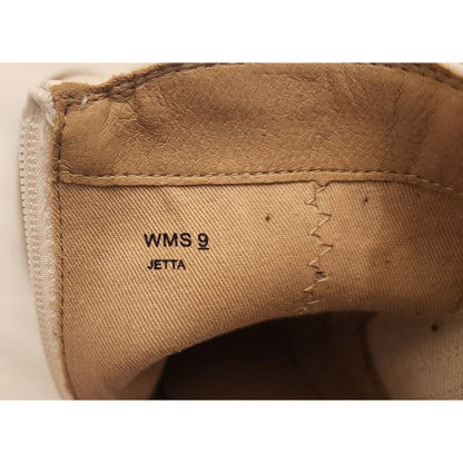 DV Dolce Vita - Jetta Ankle Platform Boots - women’s 9M - cream white/tan heel