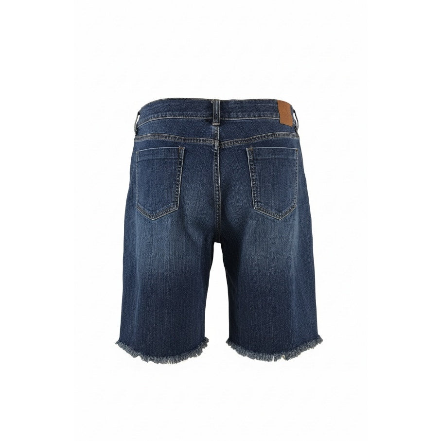 Old Navy - Stretch Bermuda Cut Off Jean Shorts - Frayed Leg Bottoms - Size 18