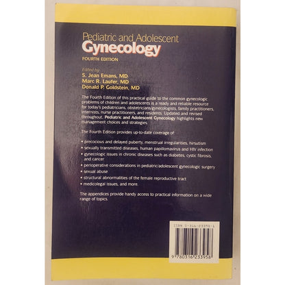 Pediatric and Adolescent Gynecology – 4th Edition – Softcover – Emans/Laufer