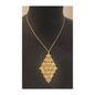 Sarah Coventry Gold‑Tone Filigree Statement Pendant Necklace 18” Chain Vintage