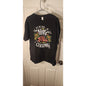 Holly Jolly Christmas Graphic T-Shirt Black Short Sleeve Tee Size XL