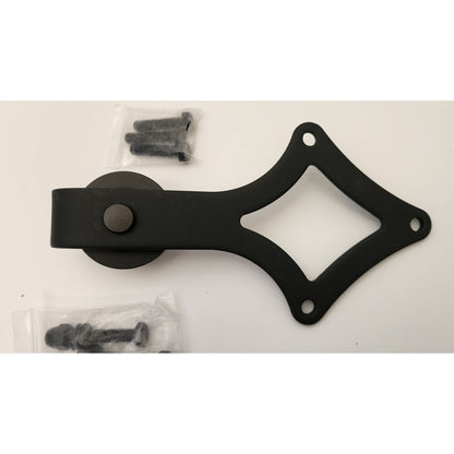 CALHOME - Sliding Door Track Hardware Replacement - Black Rustic Star