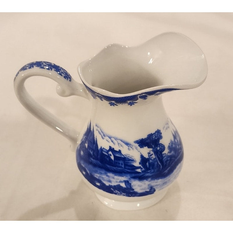 Flow Blue Mini Pitcher 4" Tall – Vintage Unmarked