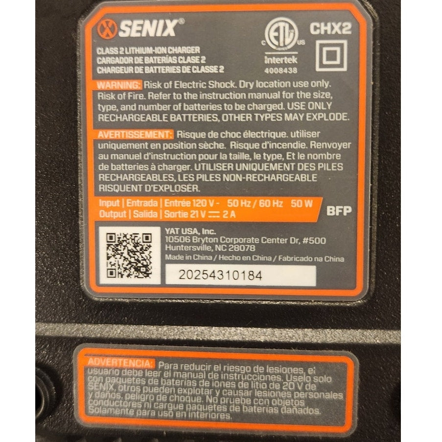 SENIX CHX2 20V Max Lithium-Ion Battery Charger 20 Volt Corded Power Tool Charger