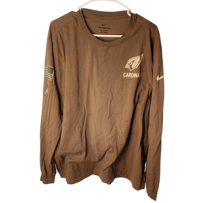 Nike Arizona Cardinals Salute To Service Long Sleeve Shirt Khaki Green 2XL