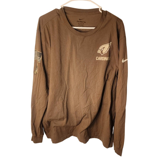 Nike Arizona Cardinals Salute To Service Long Sleeve Shirt Khaki Green 2XL