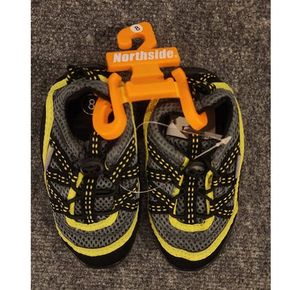 Northside Kids Size 8 Gray Yellow/Green Boat Shoes NWT