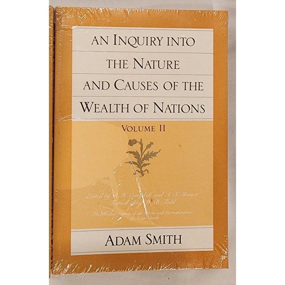 The Wealth of Nations Adam Smith Glasgow Edition Vol 1 & 2 NEW Sealed 2‑Book Set