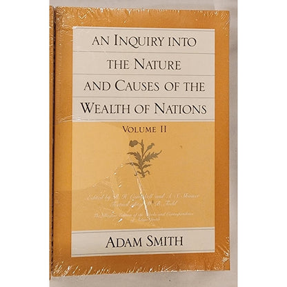 The Wealth of Nations Adam Smith Glasgow Edition Vol 1 & 2 NEW Sealed 2‑Book Set