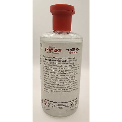 THAYERS Facial Toner - Witch Hazel, Aloe Vera Formula - 12 Oz - Rose Petal