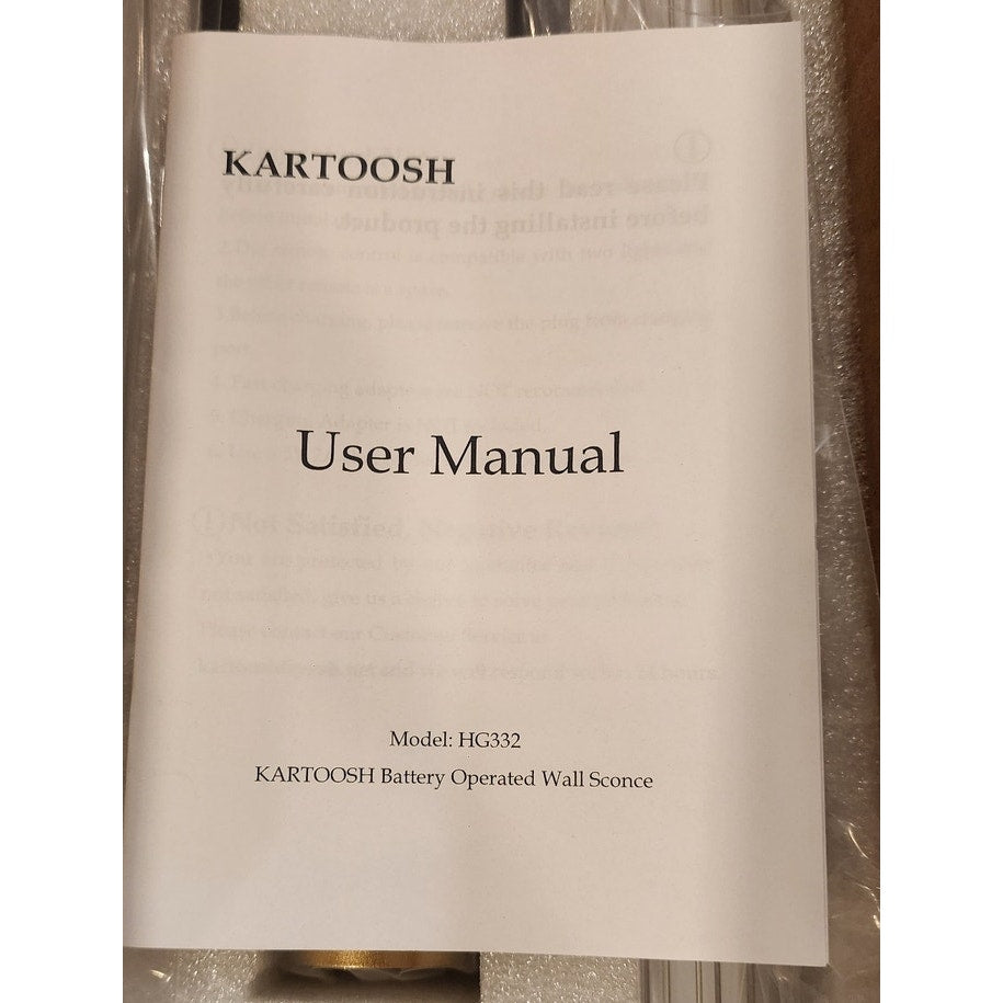 New Kartoosh 2 Pack Gold Wireless LED Wall Sconces Rechargeable Remote Lights