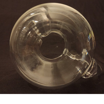 Vintage Heavy Hand Blown Clear Crystal Pitcher Seeded Bubble 5.5" Creamer