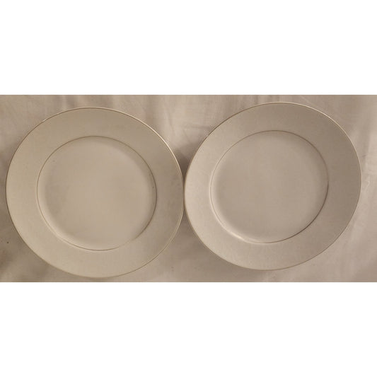 Rosenthal Aida White Velvet Salad Plates Set of 2 – Gold Trim