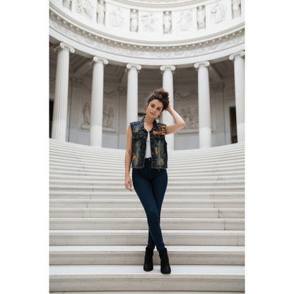 American Themed Jeans Jacket - Smoke Rise - Large