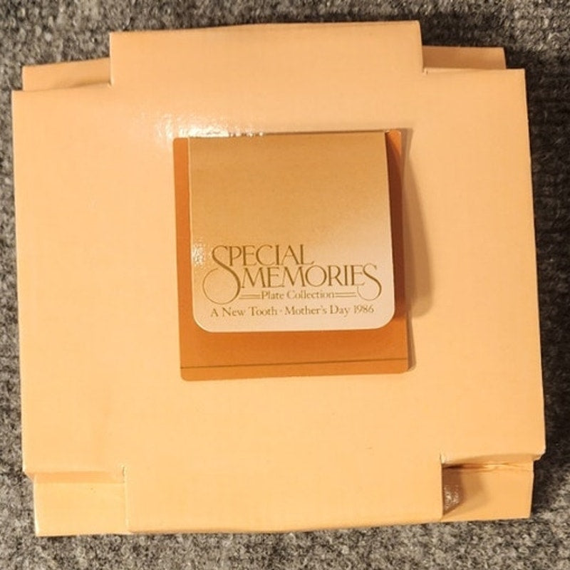 Vintage 1986 Avon Mothers Day Plate A New Tooth 5 Inch Porcelain Boxed COA