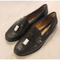 Florsheim Pisa Black Leather Crocodile Print Tassel Loafers Men’s 12 EEE NWOB