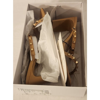The Drop Avery Doe Tan Studded Sandals Size 10 – 3.5" Heel – New